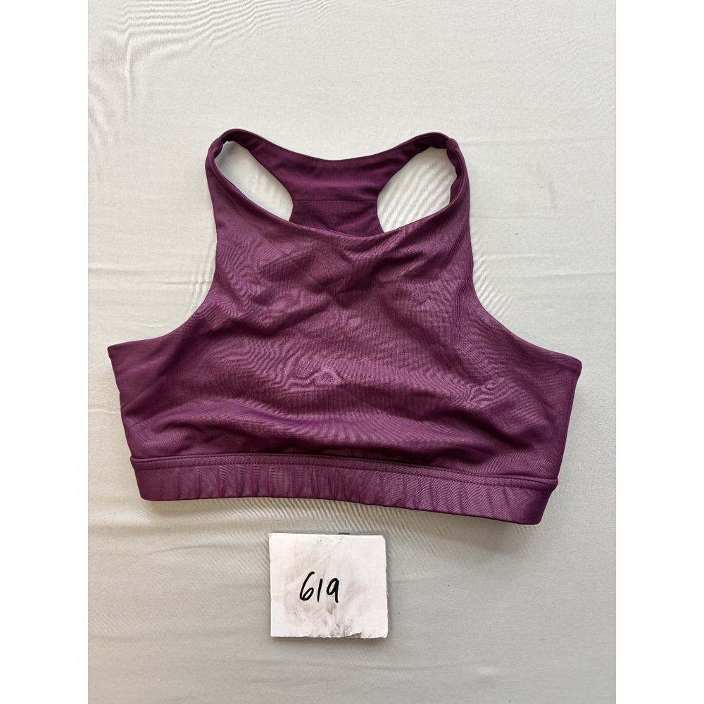 90 Degree By Reflex Womens High Neck Racerback Sports Bra Purple Small S